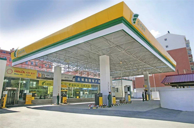 开封加气站钢结构网架案例7